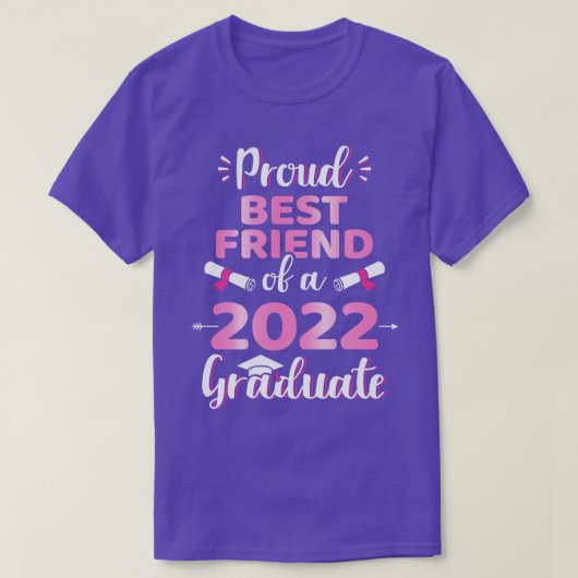 Beste vriend van een 2022 hogere afstuderen klasse t-shirt (Design voorkant)