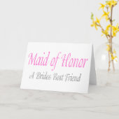 Beste vriend van een Bride Kaart (Gele Bloem)