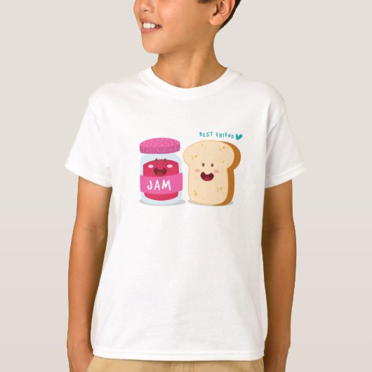Beste vriend van jam en White Bread T-shirt (Voorkant)