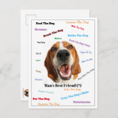 Beste vriend van man (?) briefkaart (Voorkant / Achterkant)