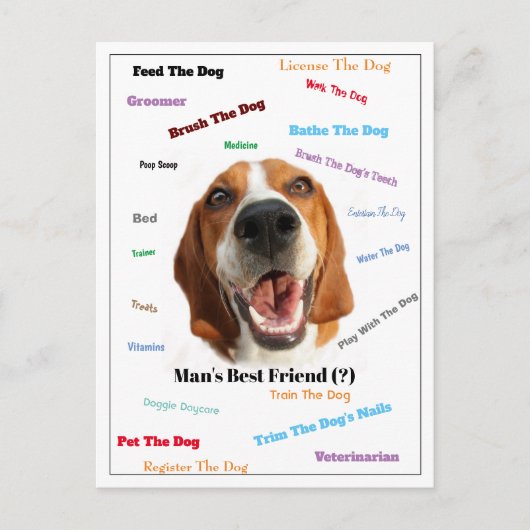 Beste vriend van man (?) briefkaart (Voorkant)