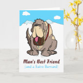 Beste vriend van man kaart (Gele Bloem)