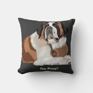 Beste vriend van man, Sint-Bernard, blijf sterk Kussen