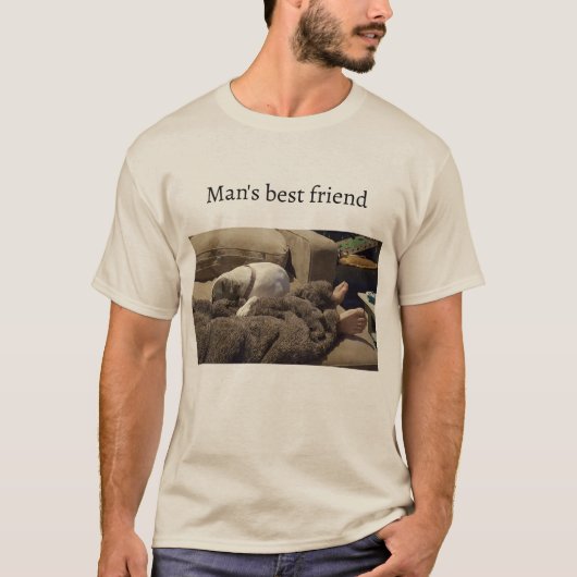 Beste vriend van man t-shirt (Voorkant)