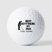Beste vriend van Par Simple met aangepaste tekst Golfballen (Voorkant)