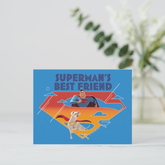 Beste vriend van Superman Briefkaart (Staand voorkant)