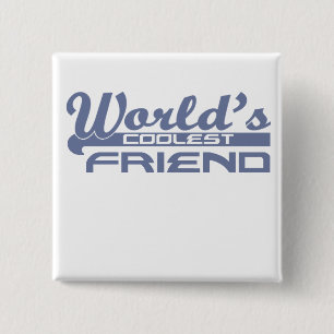 beste vriend van werelden vierkante button 5,1 cm