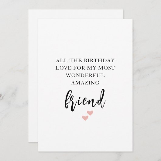 Beste Vriend Verjaardag Kaart (Voorkant / Achterkant)