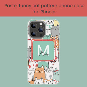 Beste Vriend Verjaardagscadeau Kat Katten Monogram Case-Mate iPhone Case