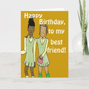 Beste vriend-verjaardagskaart kaart