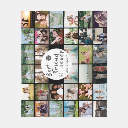 Beste vriend voor altijd 34-foto collage fleece bl (Voorkant)