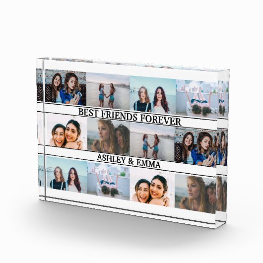 Beste vriend voor altijd Aangepaste namen 12 Fotoc Fotoblokken (Rechts)