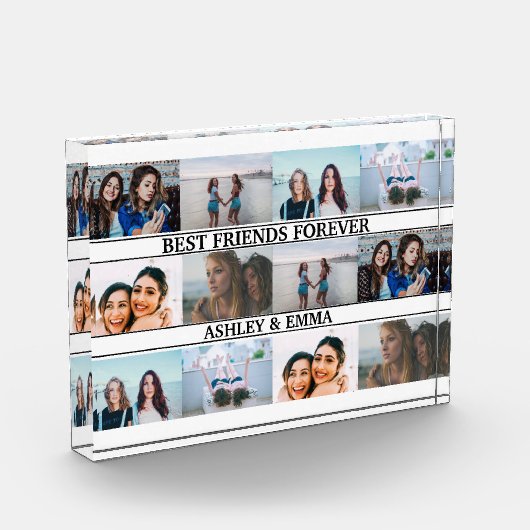 Beste vriend voor altijd Aangepaste namen 12 Fotoc Fotoblokken (Links)