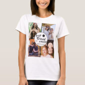 Beste vriend voor altijd Custom 4-Photo Collage T- T-shirt (Voorkant)