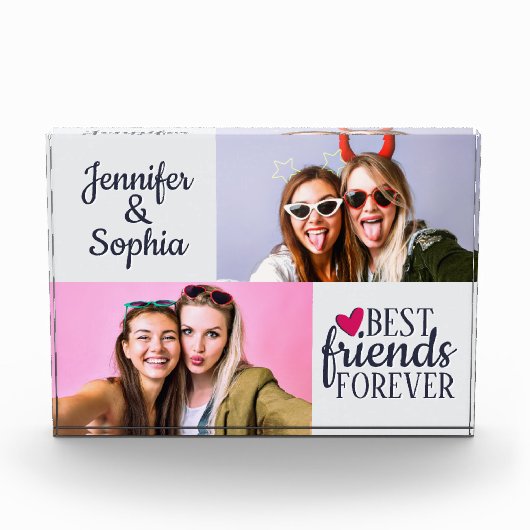 Beste vriend voor altijd twee afbeeldingen sjabloo fotoblokken (Voorkant)