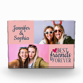 Beste vriend voor altijd twee afbeeldingen sjabloo fotoblokken