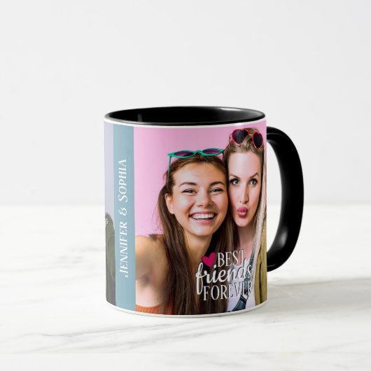 Beste vriend voor altijd twee afbeeldingen sjabloo mok (Voorkant rechts)