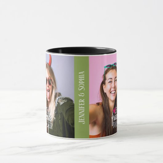 Beste vriend voor altijd twee afbeeldingen sjabloo mok (Midden)