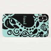 Beste vriend | "Vriend" Half | Trendy Pattern Case-Mate iPhone Case (Achterkant (horizontaal))