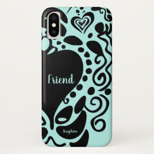 Beste vriend   "Vriend" Half   Trendy Pattern Case-Mate iPhone Case