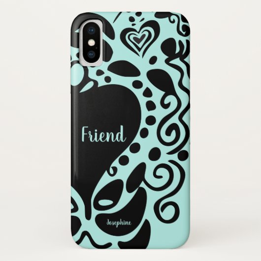 Beste vriend | "Vriend" Half | Trendy Pattern Case-Mate iPhone Case (Achterkant)