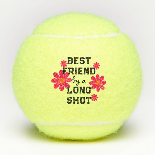 Beste Vriend Waardering Gift Tennisballen (Voorkant)