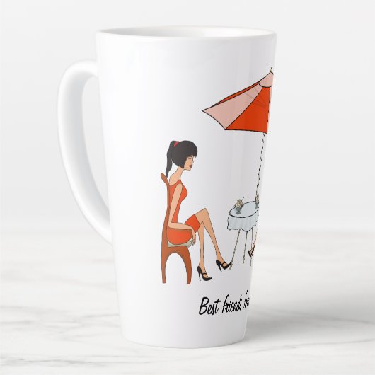 Beste vriend Waterfles Latte Mok (Linkerhoek)