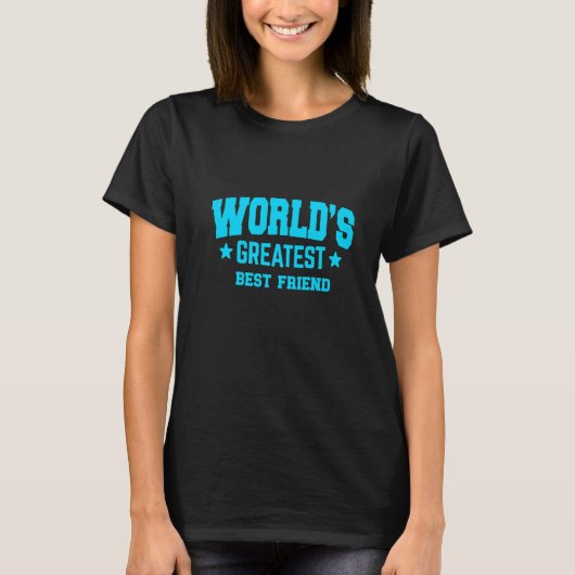 Beste vriend wereld's grootste blauw t-shirt (Voorkant)