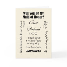 Beste vriend, word jij mijn bruidsmeisje? Ivoor