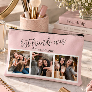 Beste Vrienden 3 Foto Collage Aandenken Blush Roze Etui
