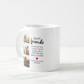 Beste vrienden 3 Foto Collage & Quote Koffiemok (Voorkant links)