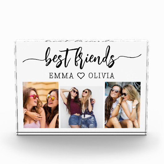 Beste Vrienden 3 Fotocollage Keepsake Fotoblokken (Voorkant)