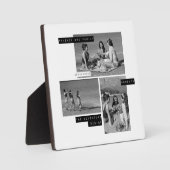 Beste vrienden 3 Foto's Collage Modern Black & Whi Fotoplaat (Voorkant)