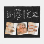 Beste vrienden 3 Persoonlijke foto-vriendschap Fleece Deken (Voorkant (Horizontaal))