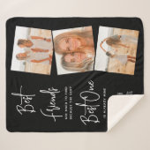 Beste vrienden 3 Persoonlijke foto-vriendschap Sherpa Deken (Voorkant (horizontaal))