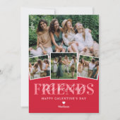 Beste vrienden 4 foto Galentines Day Feestdagenkaart (Voorkant)