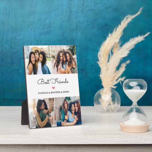 Beste Vrienden 4 Meerdere Foto & Aangepaste kallig Fotoplaat (Zijkant)