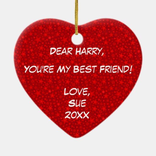 Beste vrienden 4 ooit keramisch ornament (Achterkant)