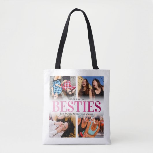 Beste Vrienden 4x Foto Besties Tote Bag (Voorkant)
