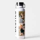 Beste vrienden Aangepast Initiaal 4 Foto Waterfles (Achterkant)