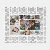 Beste Vrienden Aangepaste Fotocollage Fleece Deken (Voorkant (Horizontaal))