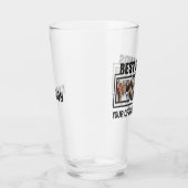 Beste vrienden, aangepaste foto's en tekst glas (Rechts)