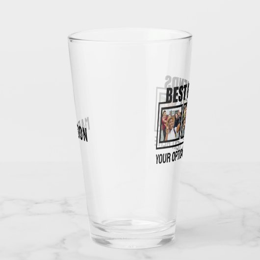 Beste vrienden, aangepaste foto's en tekst glas (Rechts)