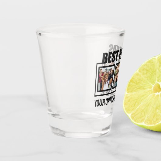 Beste vrienden, aangepaste foto's en tekst shot glas (Links)