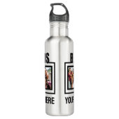 Beste vrienden, aangepaste foto's en tekst waterfles  (Achterkant)