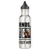 Beste vrienden, aangepaste foto's en tekst waterfles  (Rechts)