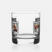 Beste vrienden, aangepaste foto's en tekst whisky glas (Links)