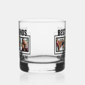 Beste vrienden, aangepaste foto's en tekst whisky glas (Rechts)