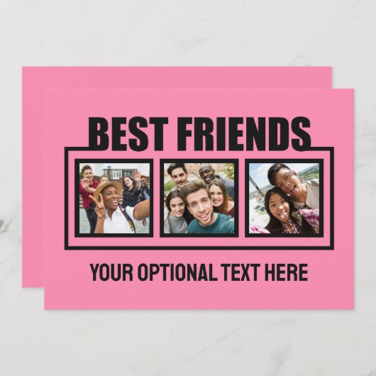 Beste vrienden, aangepaste foto's, tekst en kleur (Voorkant / Achterkant)