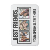 Beste vrienden, aangepaste foto's, tekst en kleur badmat (Voorkant Verticaal)